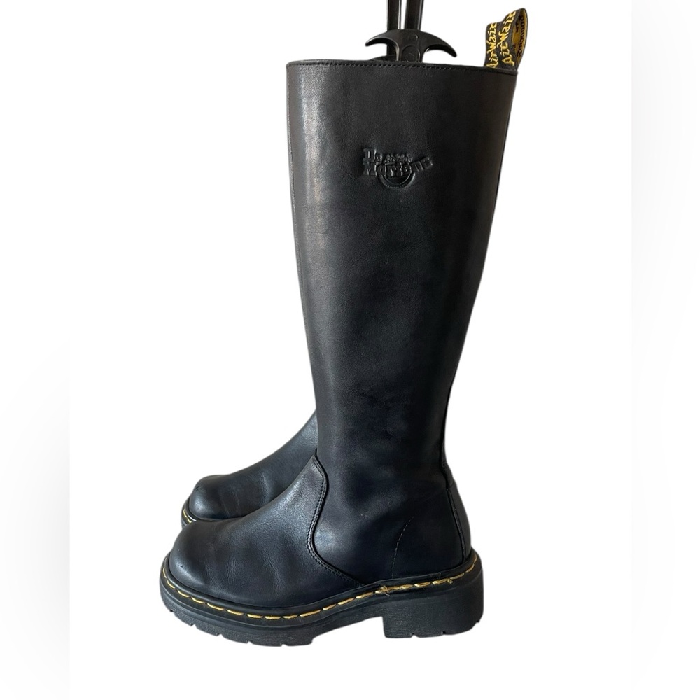 Dr. Martens Made in England tall zippered leather knee-high boots UK:3/US:5-5.5